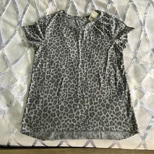 Zoe + Liv Grey Animal Print shirt